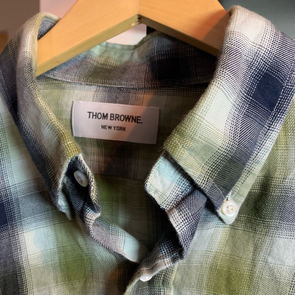 Thom Browne Button Down Flannel Shirt - Picture 4 of 5